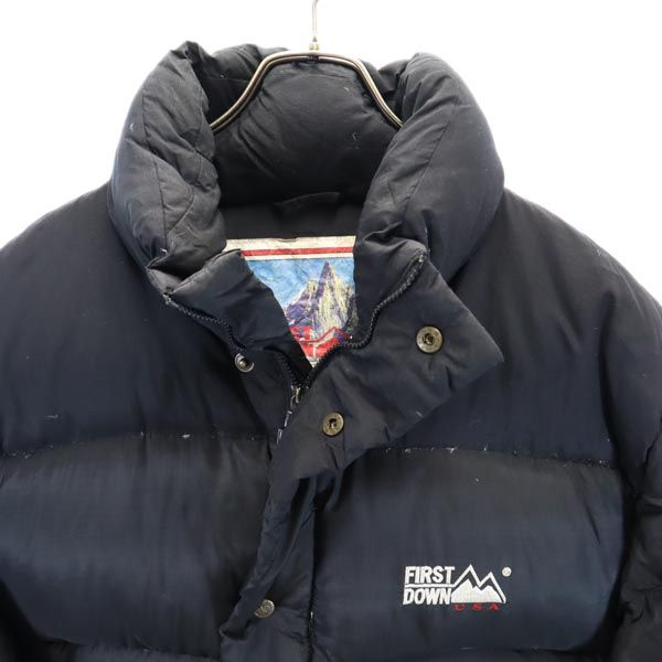 ファーストダウン ダウンコート L 黒 FIRSTDOWN メンズ