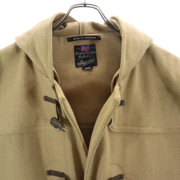 SLAP SHOT スラップショット 英国製 ウールブレンド ダッフルコート S ベージュ系 メンズ