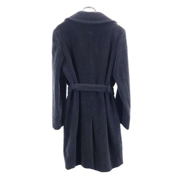 マックスアンドコー イタリア製 モヘヤ ウールブレンド コート 38 グレー系 MAX&CO ウエストリボン レディース