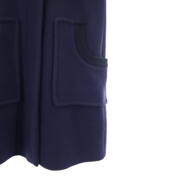 MAX&CO マックスアンドコー ウールブレンド コート 36 紺×黒 レディース