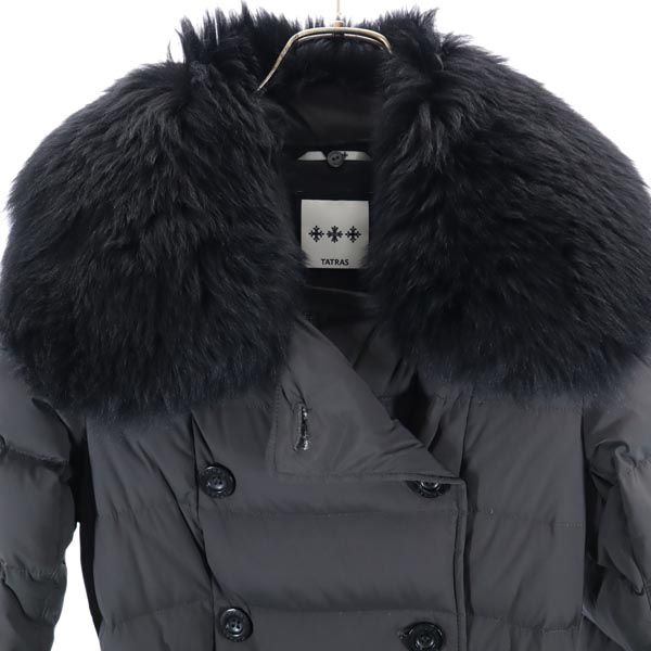 TATRAS タトラス ダウンコート 3 グレー系 襟ファー付き レディース