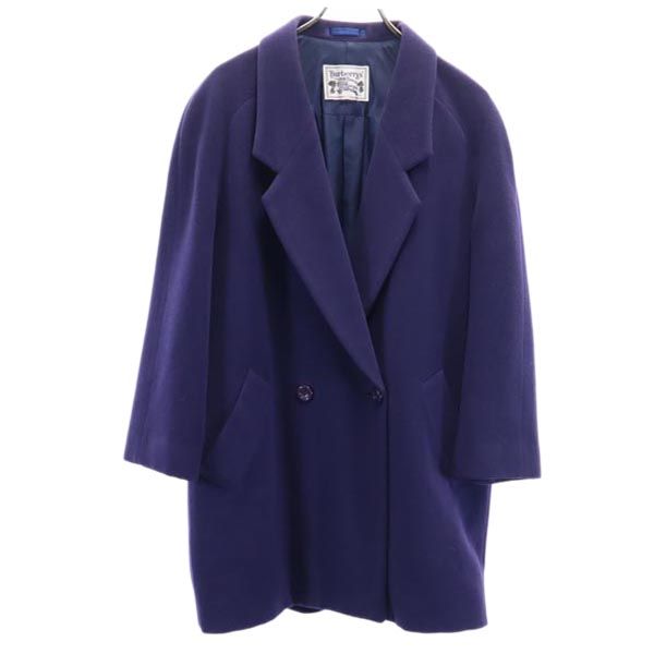 Burberrys バーバリーズ 90s 白タグ ウール チェスターコート 11AR パープル レディース