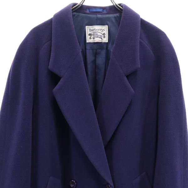 Burberrys バーバリーズ 90s 白タグ ウール チェスターコート 11AR パープル レディース