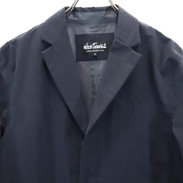 WILDTHINGS ワイルドシングス チェスターコート S 紺 メンズ