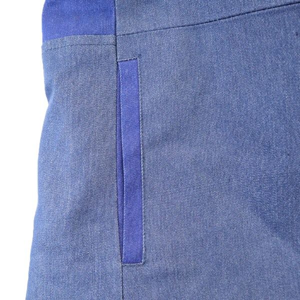 新品 HB エイチビー オルタネイト フーディボア ベスト M 青 紺 デニムクレイジー切替 メンズ