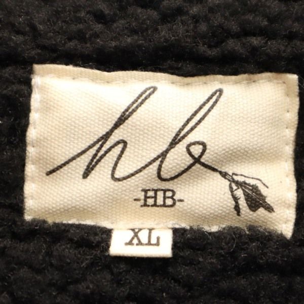 新品 HB エイチビー オルタネイト フーディボア ベスト XL 青 黒 デニムクレイジー切替 メンズ