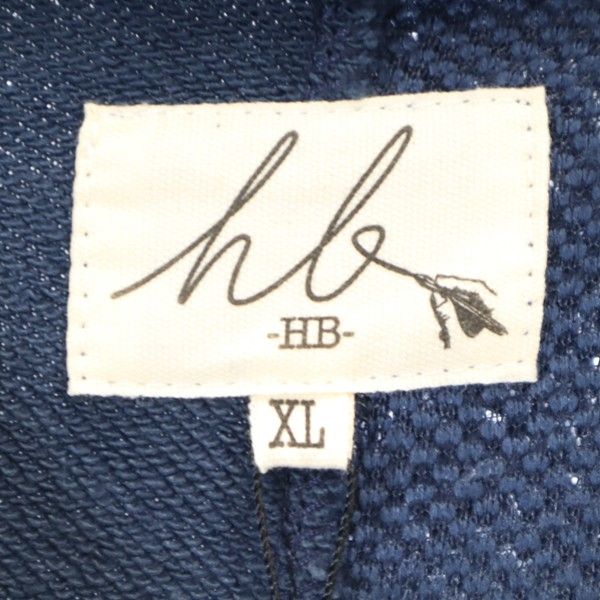 新品 HB エイチビー 長袖 スイッチング ボア カットソー XL 青 切替 トレーナー メンズ