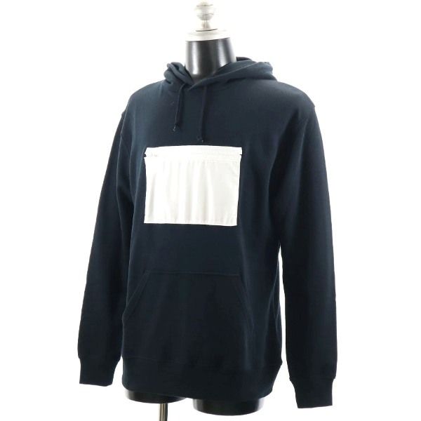 新品 Star Star Re:MODEL 長袖 スウェットパーカー L 黒 白 リップナイロンポケット メンズ