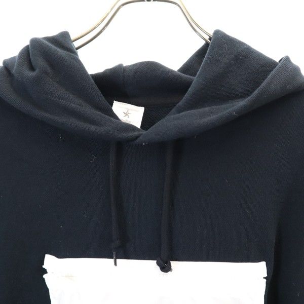 新品 Star Star Re:MODEL 長袖 スウェットパーカー L 黒 白 リップナイロンポケット メンズ