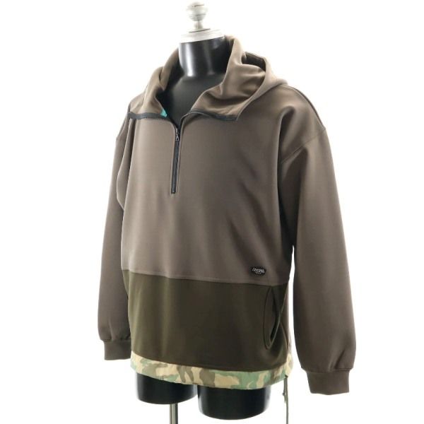 新品 quolt クオルト カモフラ アノラックパーカー L 茶 メンズ