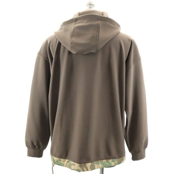 新品 quolt クオルト カモフラ アノラックパーカー L 茶 メンズ