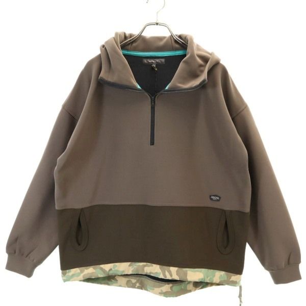 新品 quolt クオルト カモフラ アノラックパーカー L 茶 メンズ