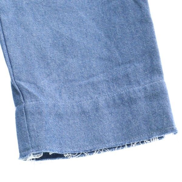 新品 quolt クオルト DNM-WESTERN SHIRTS デニム ウエスタンシャツ XL ウォッシュドブルー ノーカラー 深Vネック メンズ