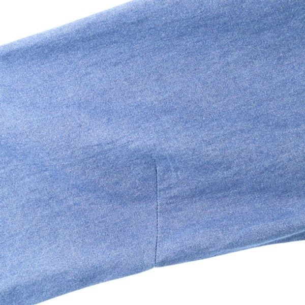 新品 quolt クオルト DNM-WESTERN SHIRTS デニム ウエスタンシャツ XL ウォッシュドブルー ノーカラー 深Vネック メンズ