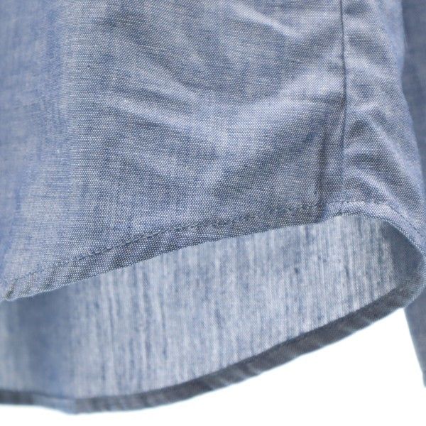 新品 dorobou nikki 泥棒日記 風呂敷柄 唐草模様 絣 長袖 バック 切替 シャツ 大 ネイビー メンズ