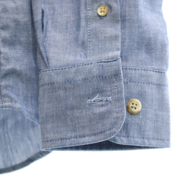 新品 dorobou nikki 泥棒日記 風呂敷柄 唐草模様 絣 長袖 バック 切替 シャツ 大 ネイビー メンズ