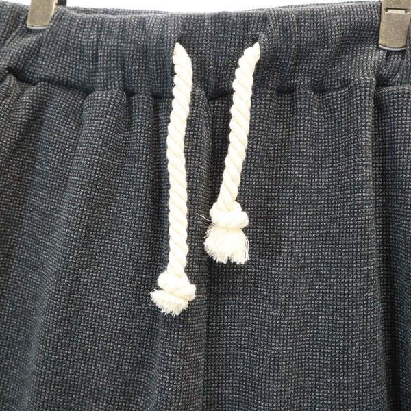 新品 dorobou nikki 泥棒日記 畝々素材の袴 パンツ M 黒×グレー クロップド メンズ