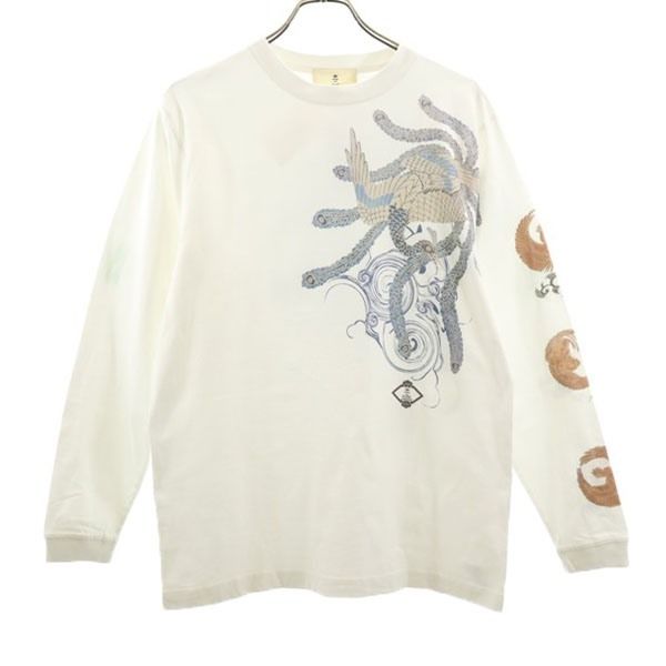 新品 キジン 和柄 長袖 Tシャツ L 白 KIJIN 喜人 鳳凰づくし メンズ