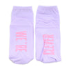 未使用 フリーカーズ 木佐貫まや ソックス 23～25cm パープル FLEEKRS 靴下 MESSAGE SOCKS WE’RE CLEVER 女の子は賢い レディース