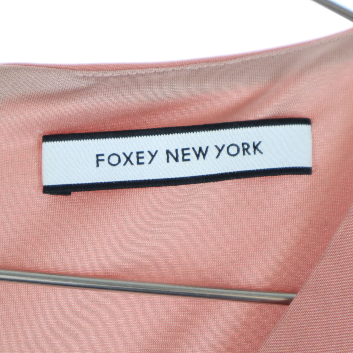 FOXEY NEW YORK フォクシーニューヨーク 日本製 40360-NA0FZ122T ノースリーブ ワンピース 38 ピンク レディース