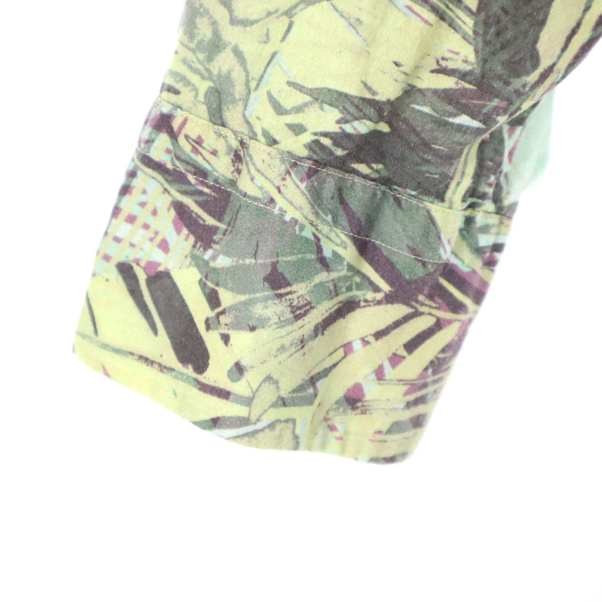 美品 Paul Smith ポールスミス 日本製 植物柄 長袖 シャツ M ライトブルー メンズ