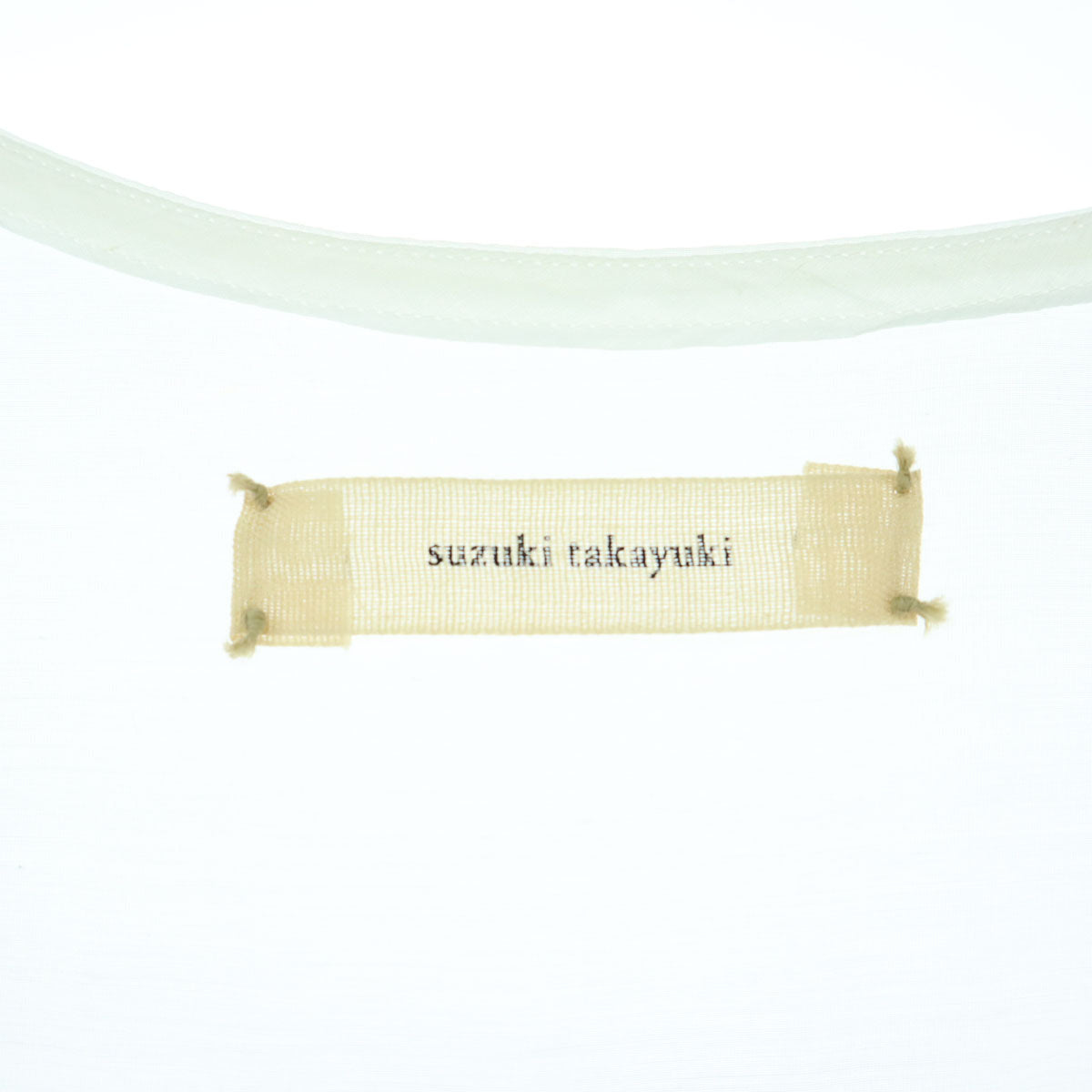 suzuki takayuki スズキタカユキ 日本製 7分袖 ロングワンピース ホワイト レディース