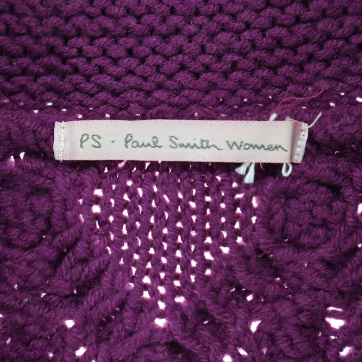 PS Paul Smith Women ピーエスポールスミスウーマン 長袖 ジップアップ ニットジャケット M パープル レディース