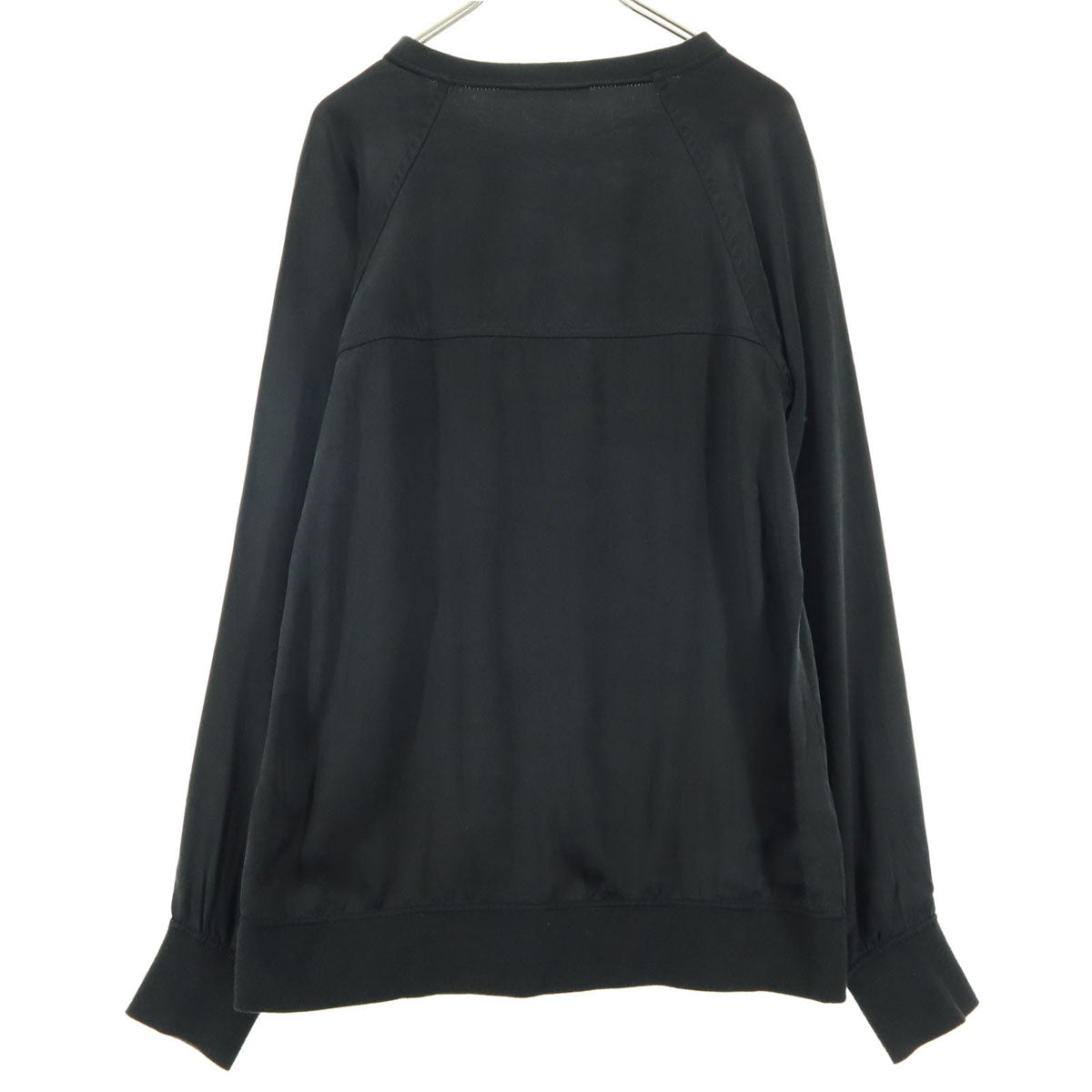 Alexander Wang アレキサンダーワン 長袖 シルク カットソー XS ブラック メンズ