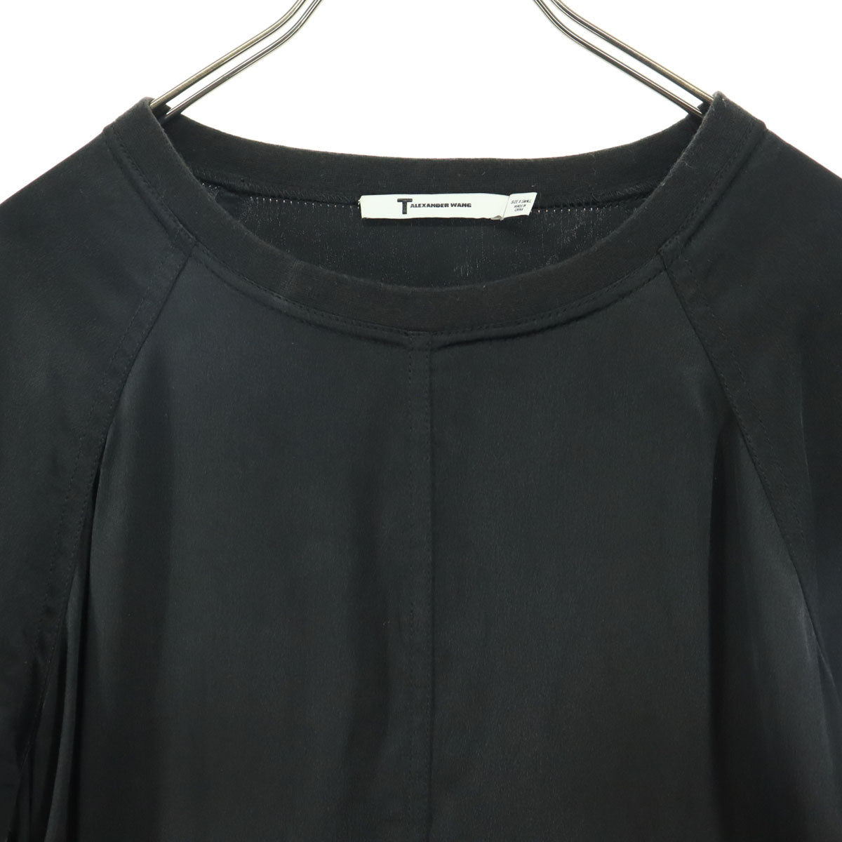 Alexander Wang アレキサンダーワン 長袖 シルク カットソー XS ブラック メンズ