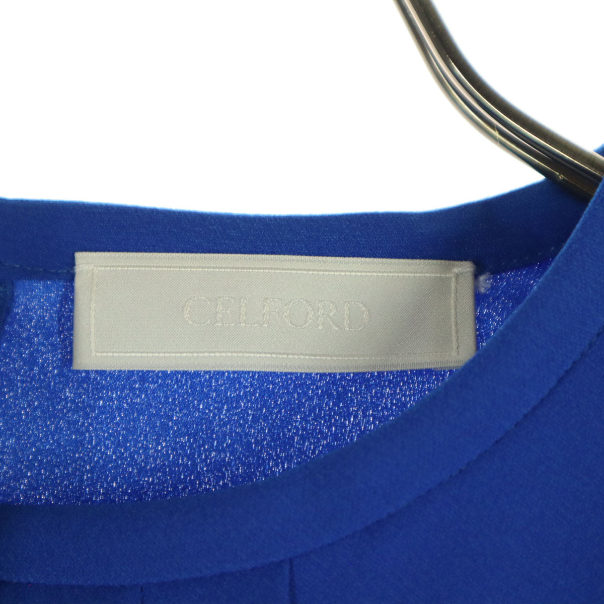 未使用 CELFORD セルフォード 日本製 長袖 ロングワンピース 38 ブルー キャミソール レディース