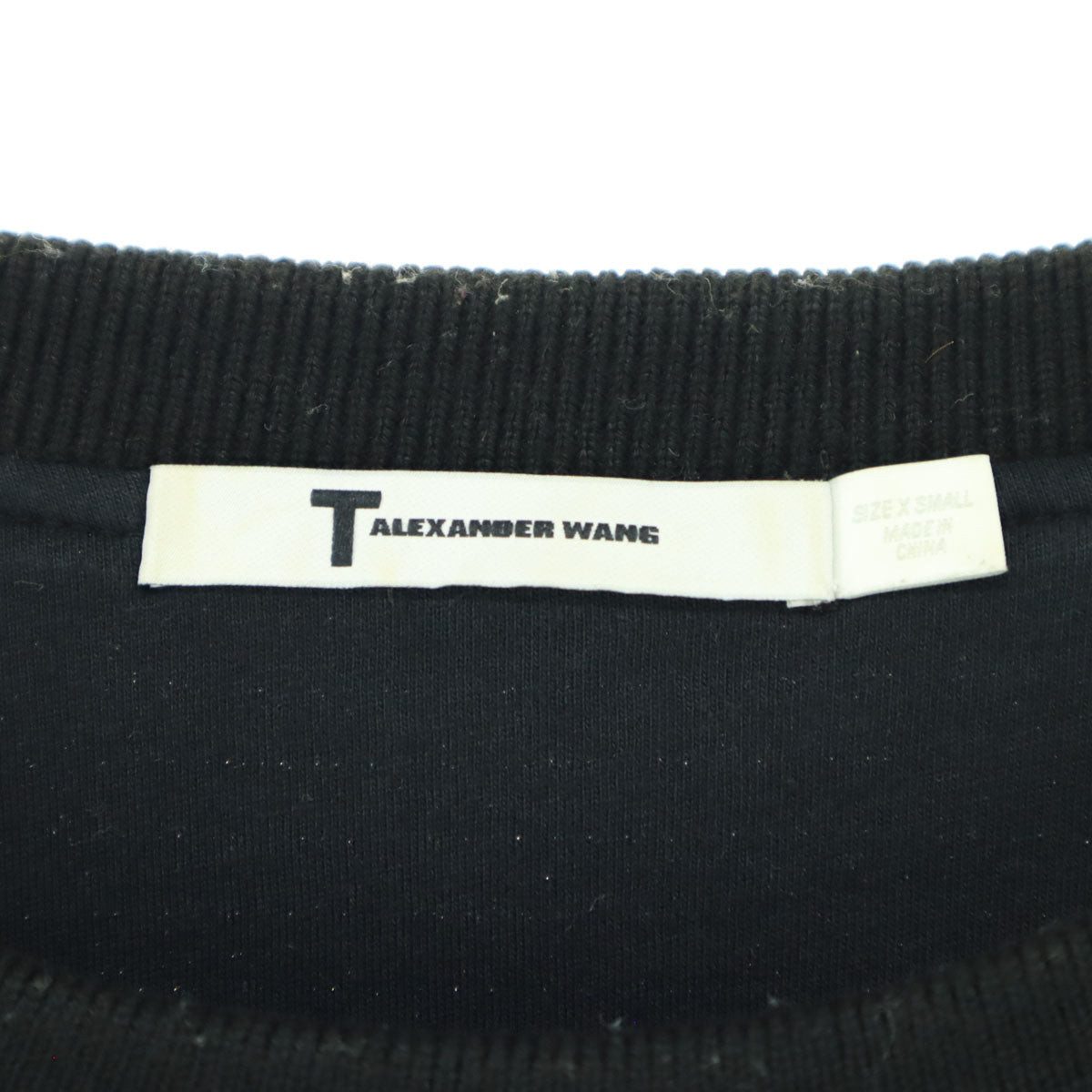 美品 T by ALEXANDER WANG ティーバイアレキサンダーワン 長袖 カットソー XS ブラック メンズ