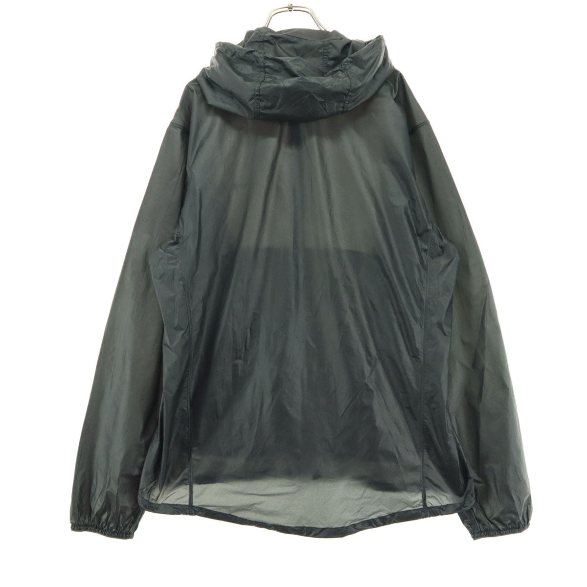 美品 mont-bell モンベル ワンポイントロゴ 長袖 ウインドブレーカー L ブラック アウトドア メンズ