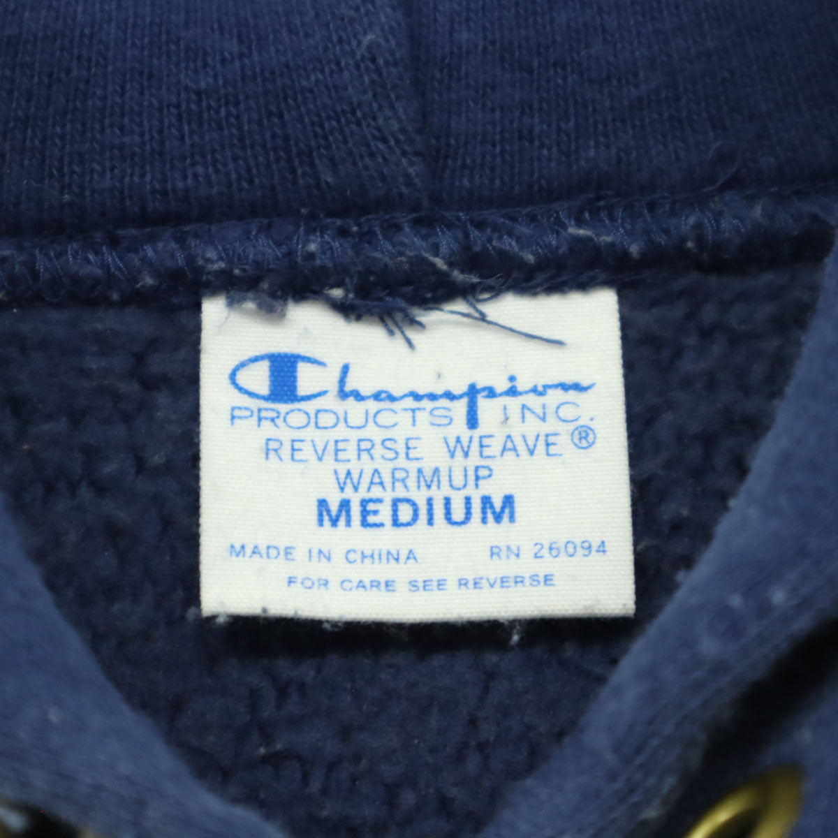 Champion チャンピオン 青単 復刻 リバースウィーブ 長袖 スウェットパーカー M ネイビー メンズ