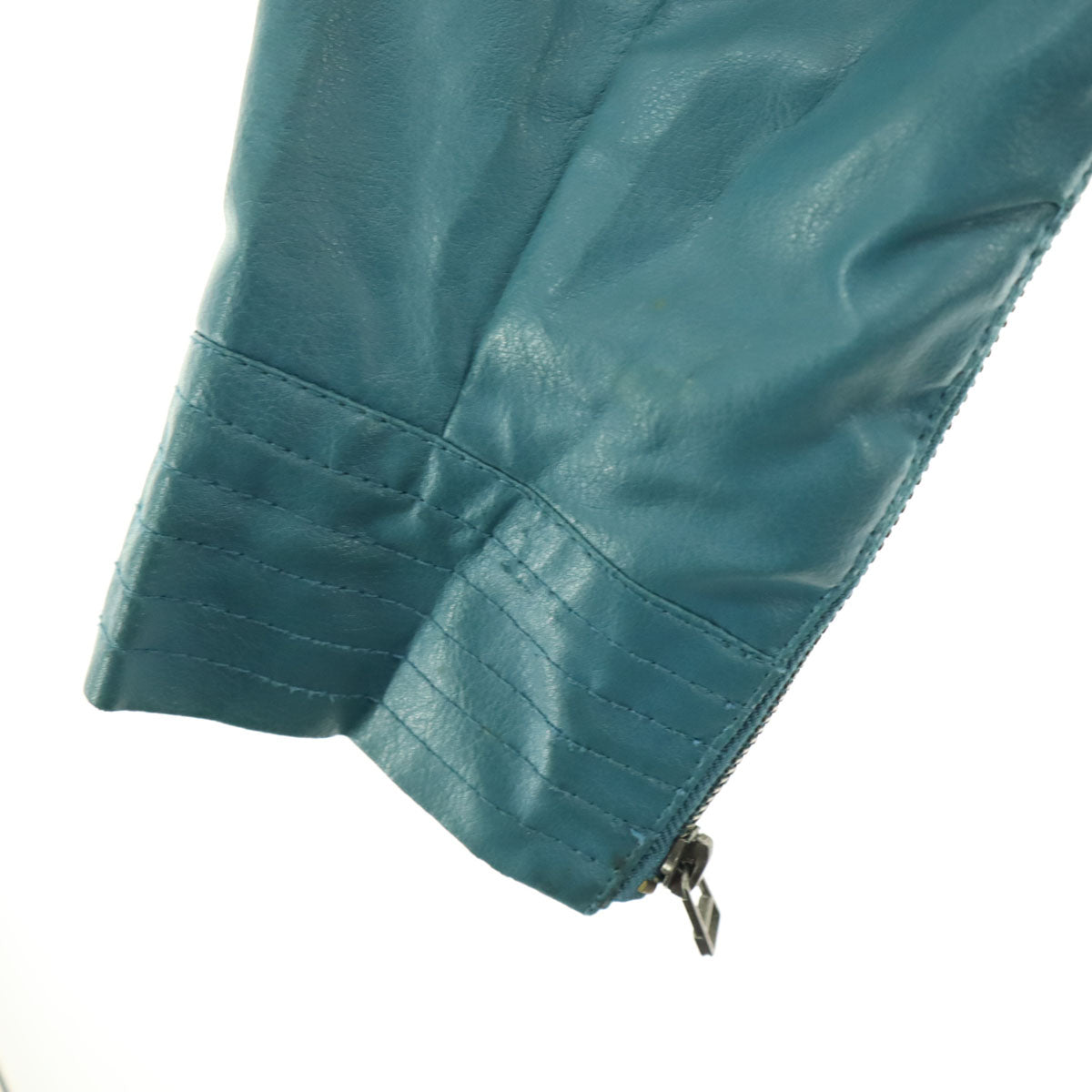 美品 clone devgru homme クローンデブグル オム 長袖 レザージャケット L ブルー ワッペン メンズ