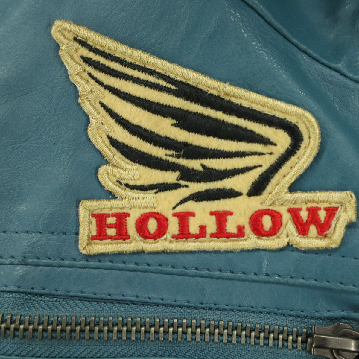 美品 clone devgru homme クローンデブグル オム 長袖 レザージャケット L ブルー ワッペン メンズ