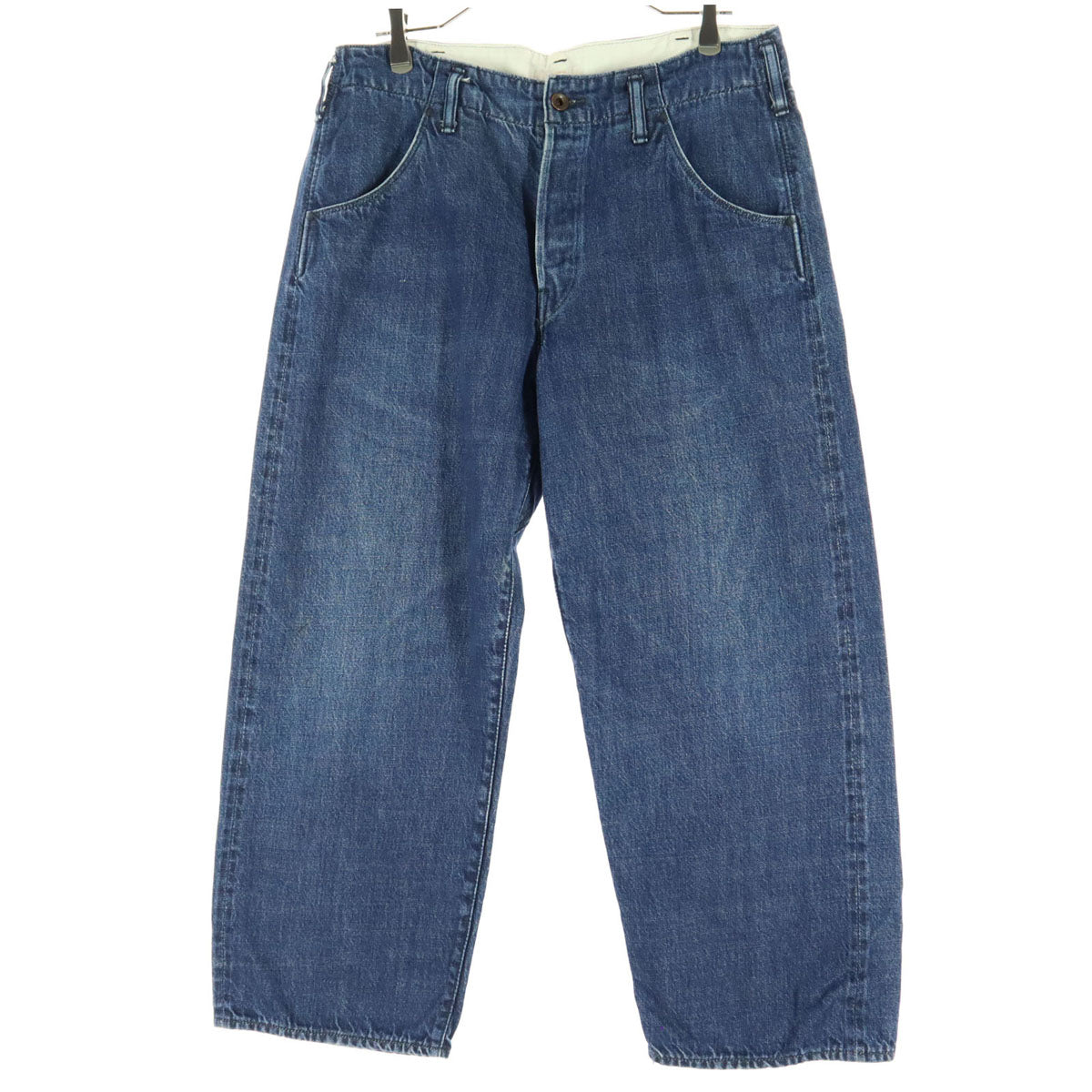 美品 BRU NA BOINNE ブルーナボイン 日本製 ピーター パンツ 1 ブルー デニムパンツ メンズ