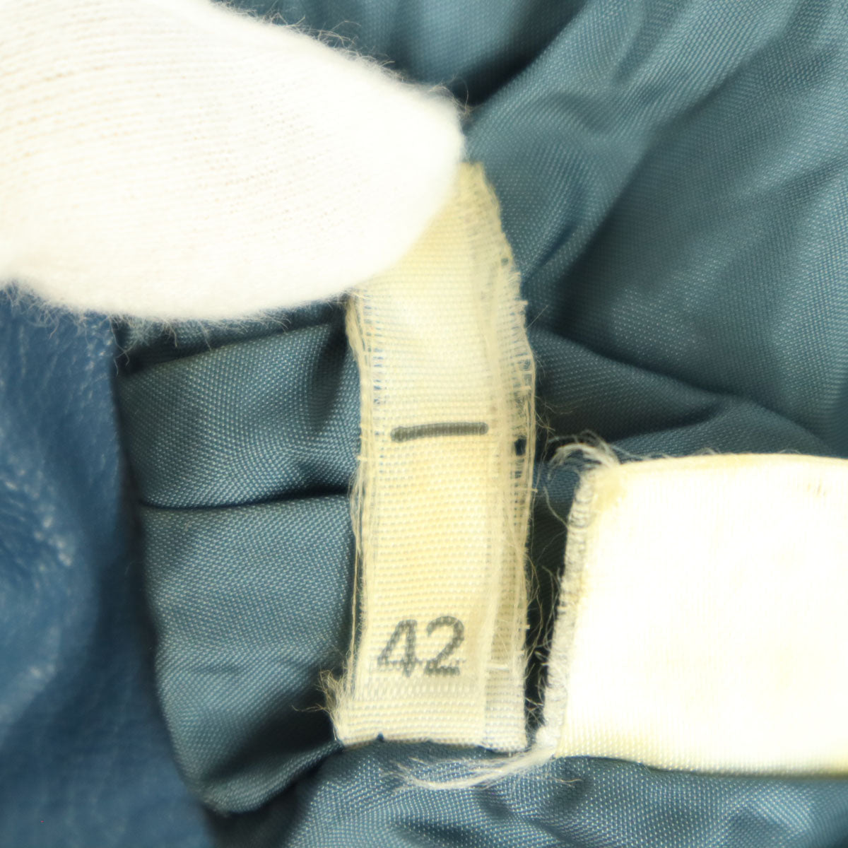 80s ヴィンテージ 長袖 レザージャケット 42 ブルー レディース