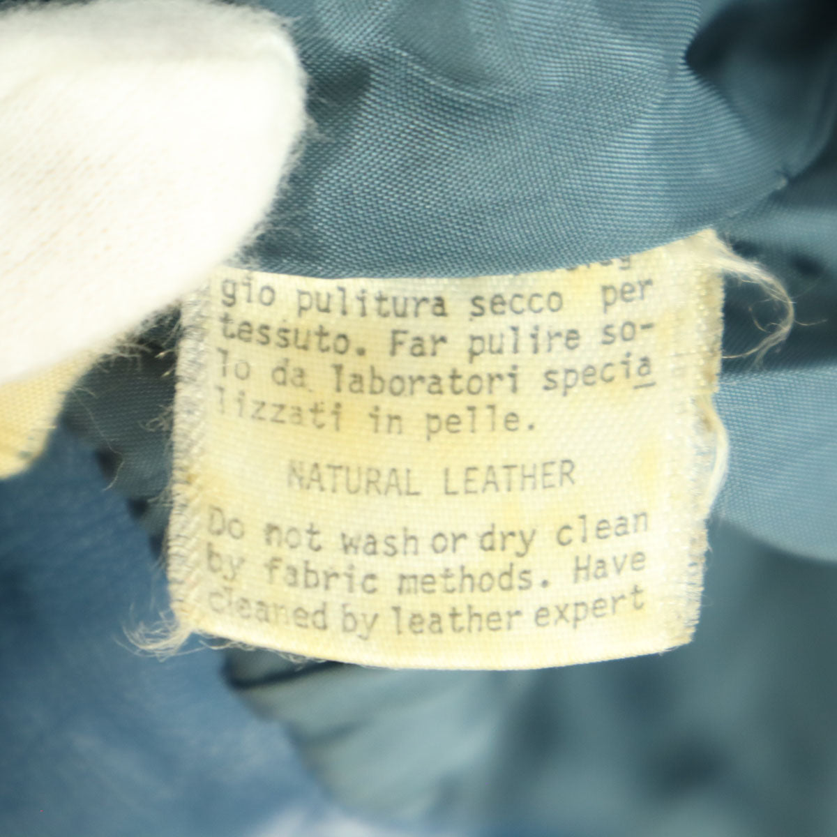 80s ヴィンテージ 長袖 レザージャケット 42 ブルー レディース