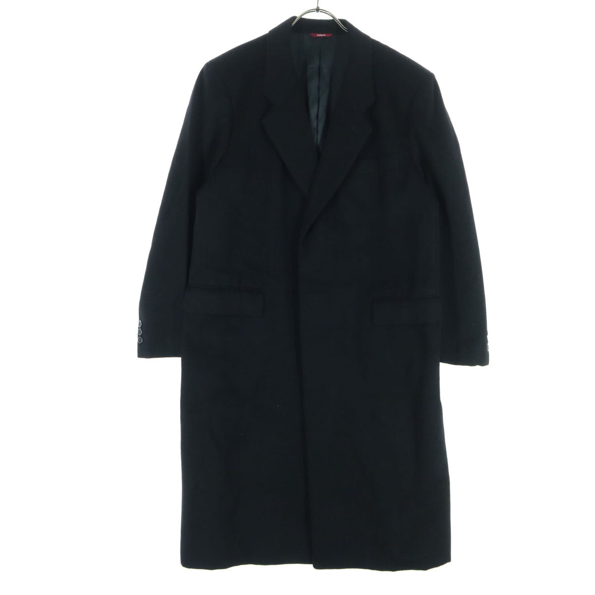 Durban ダーバン 長袖 ウール チェスターコート 94A6 ブラック メンズ