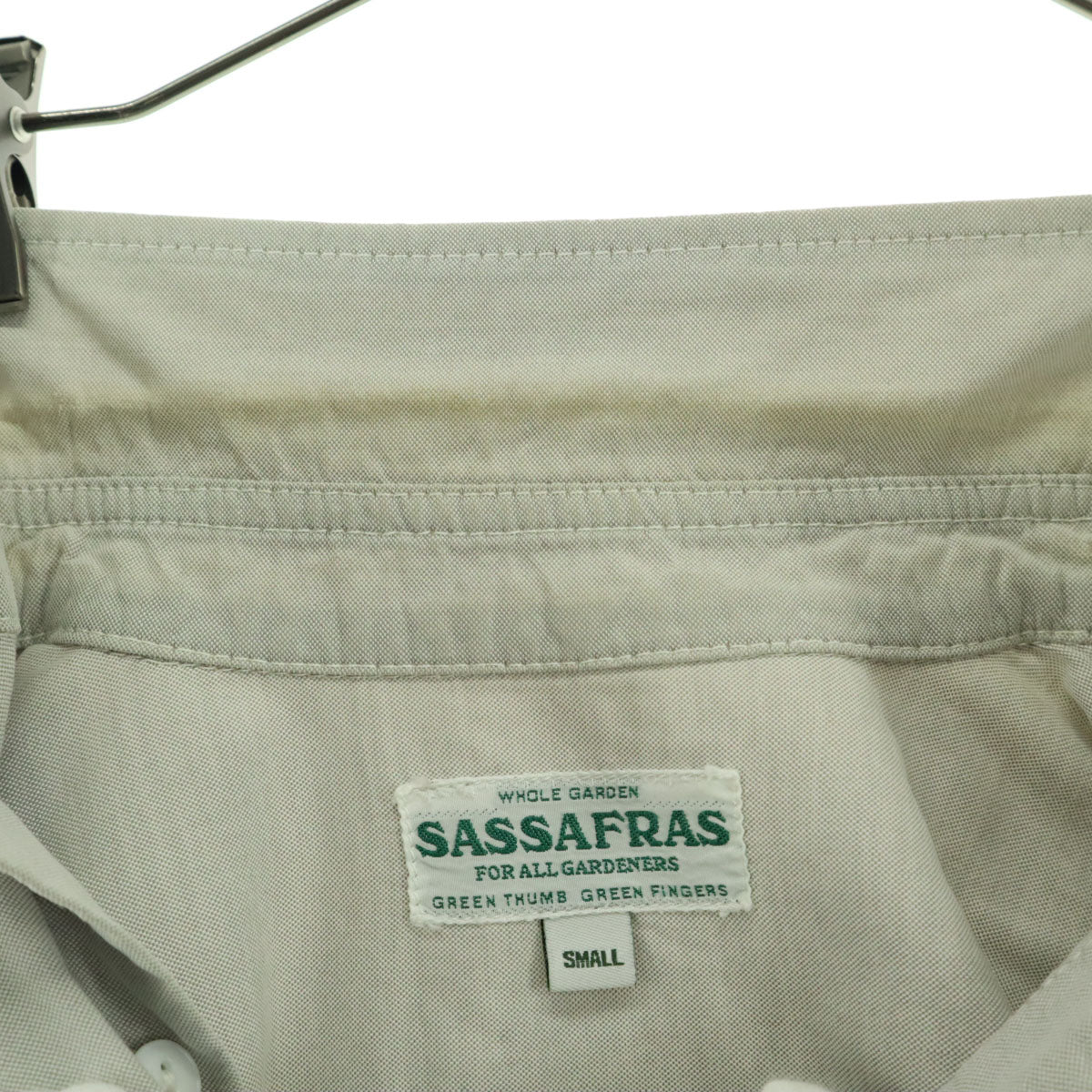 SASAFRAS ササフラス 長袖 ボタンダウンシャツ S ベージュ メンズ