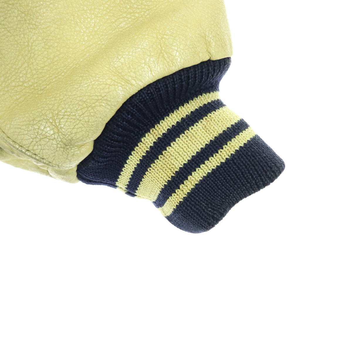 J.PRESS ジェイプレス 長袖 袖レザー スタジャン M ネイビー 牛革 メンズ