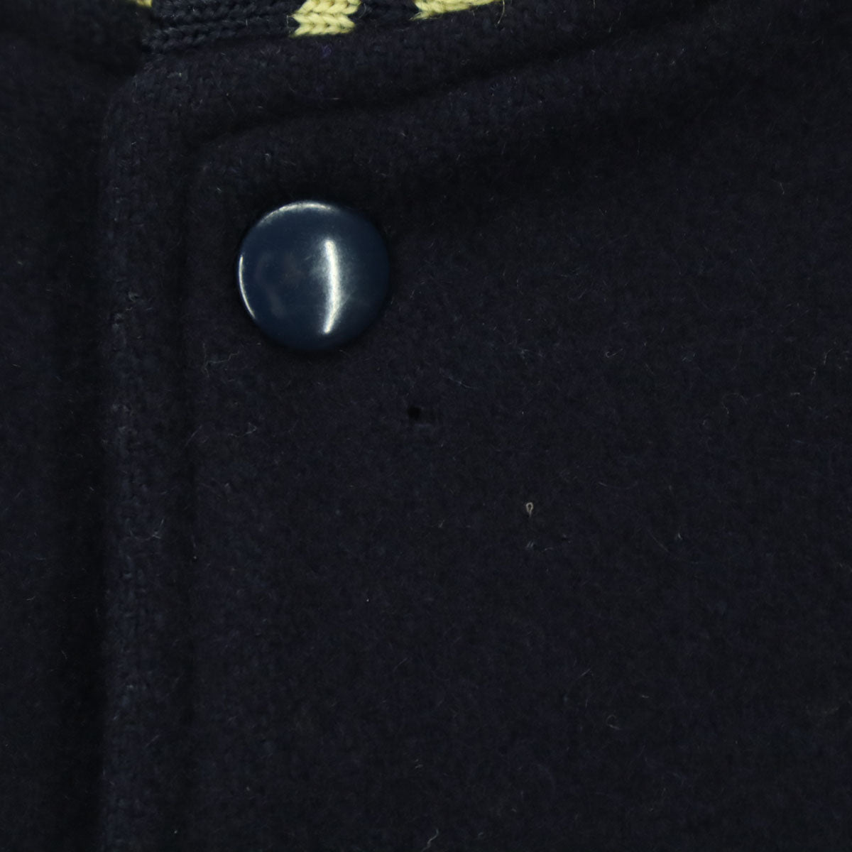 J.PRESS ジェイプレス 長袖 袖レザー スタジャン M ネイビー 牛革 メンズ