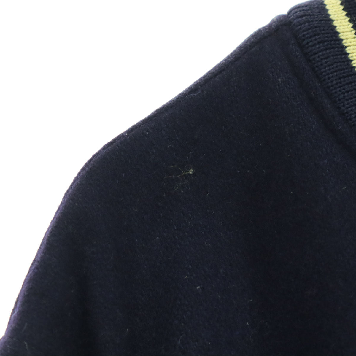 J.PRESS ジェイプレス 長袖 袖レザー スタジャン M ネイビー 牛革 メンズ