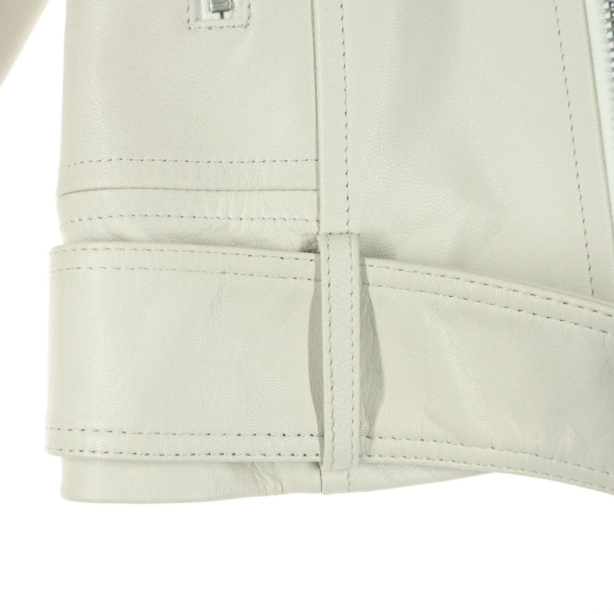 THE DAYZ TOKYO ザデイズトーキョー 長袖 レザー ダブルライダースジャケット F ホワイト 山羊革 レディース