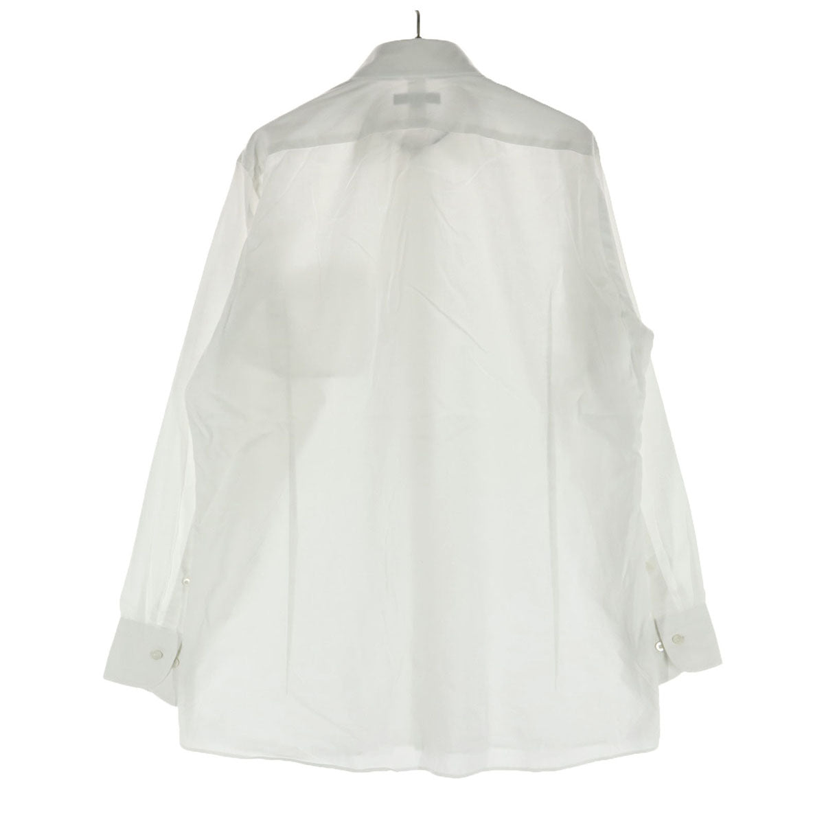 美品 BURBERRY バーバリー 刺繍 長袖 ボタンダウンシャツ M ホワイト 胸ポケット メンズ