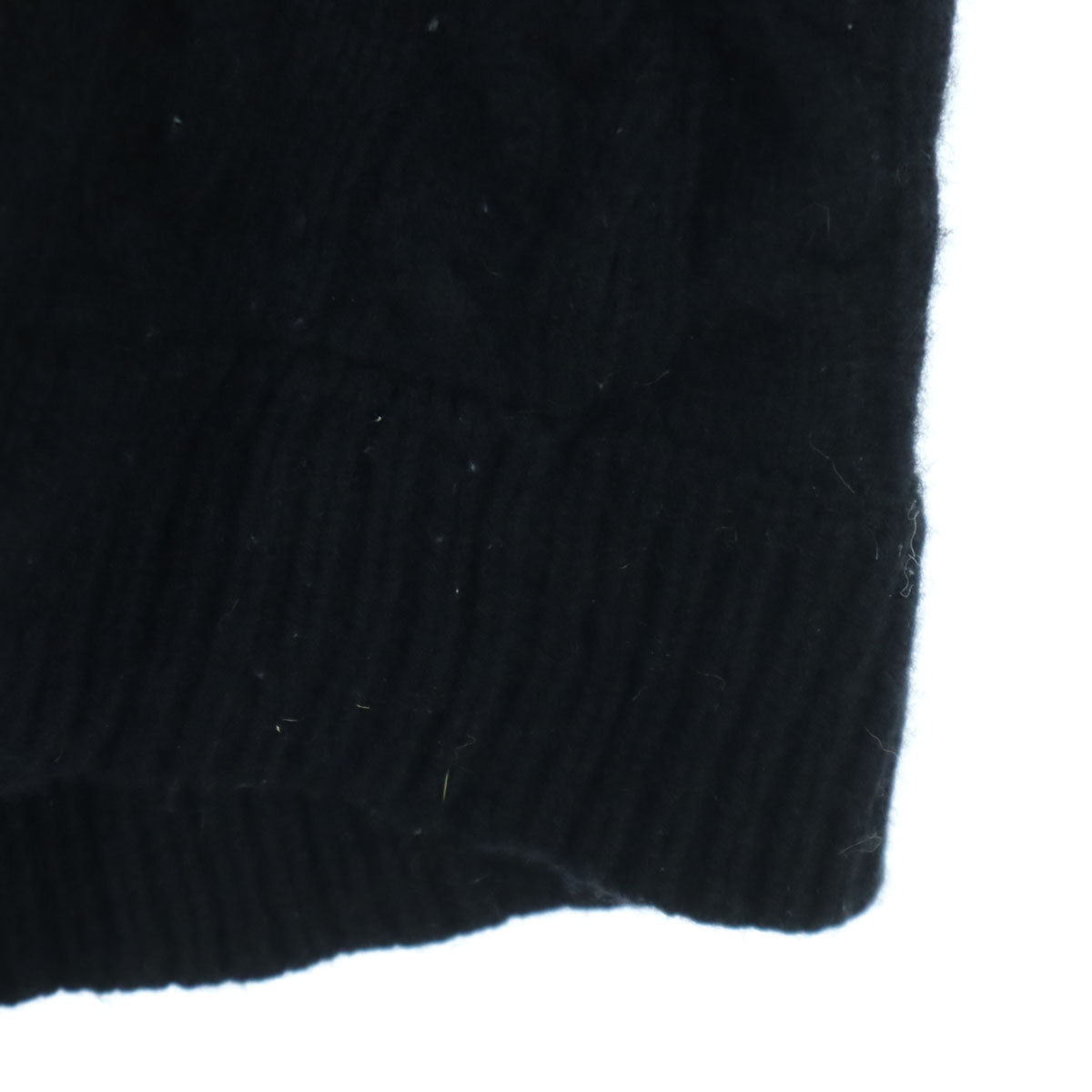 RALPH LAUREN ラルフローレン カシミヤ混 長袖 ショールカラー ケーブルニット カーディガン M ブラック レディース