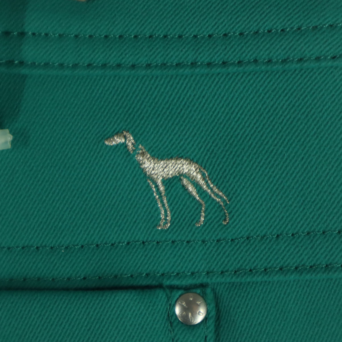 未使用 adabat アダバット ストレッチパンツ 42 グリーン レディース