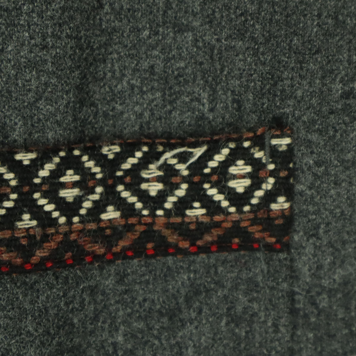 美品 BEAMS ビームス 長袖 チロリアンテープ ウールジャケット S グレー メンズ