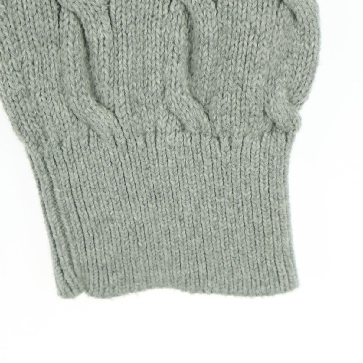 美品 POLO RALPH LAUREN ポロラルフローレン ワンポイント刺繍 長袖 ハーフジップ ケーブル編み コットン ニット XL グレー メンズ