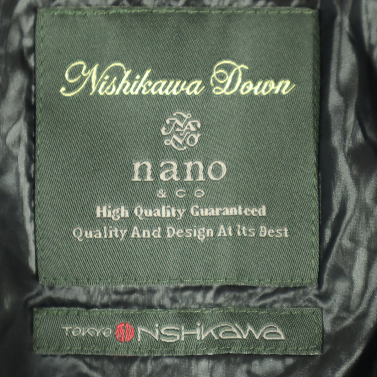 nano&co ナノアンドコー 西川ダウン 長袖 インナーダウン付き ダッフルコート 36 グリーン系 ナノユニバース レディース